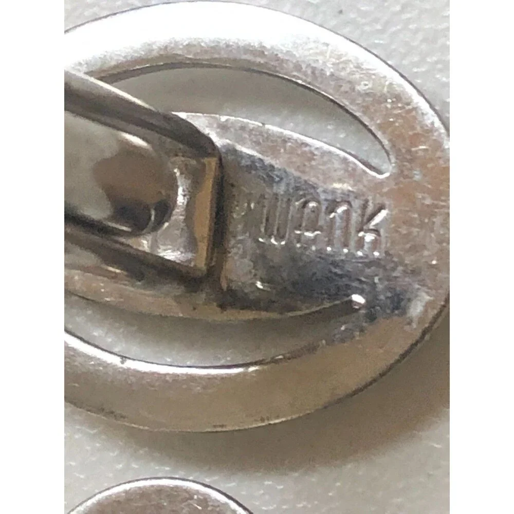 Vintage SWANK Error Cufflinks Silver Tone Oval .75 x 1 Novelty 